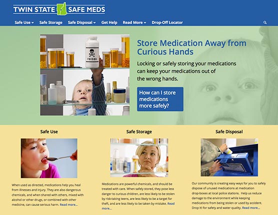 VIsit the website twinstatesafemeds.org designed by David Carlson and Carlson & Company